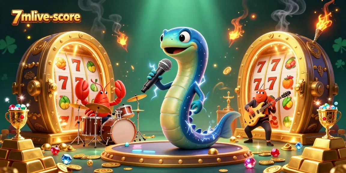 Engage with 7mlive-score at a dynamic underwater casino featuring a DJ electric eel concert.