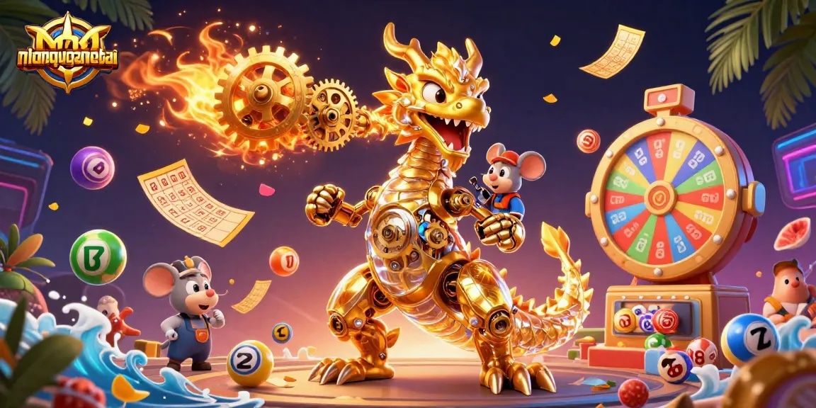 Experience strategic gameplay with Callbreak at nhanquagamebai, showcasing animated lottery balls, bingo cards, and dynamic prizes.