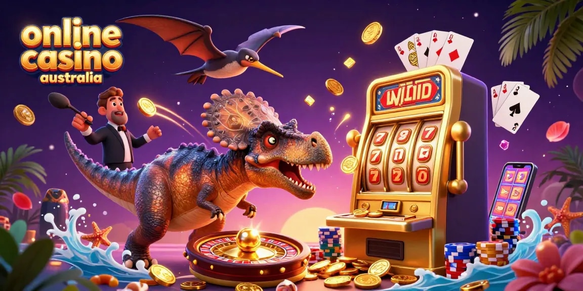 Experience thrilling wins at online casino Australia with a pachycephalosaurus and exciting slot jackpots!