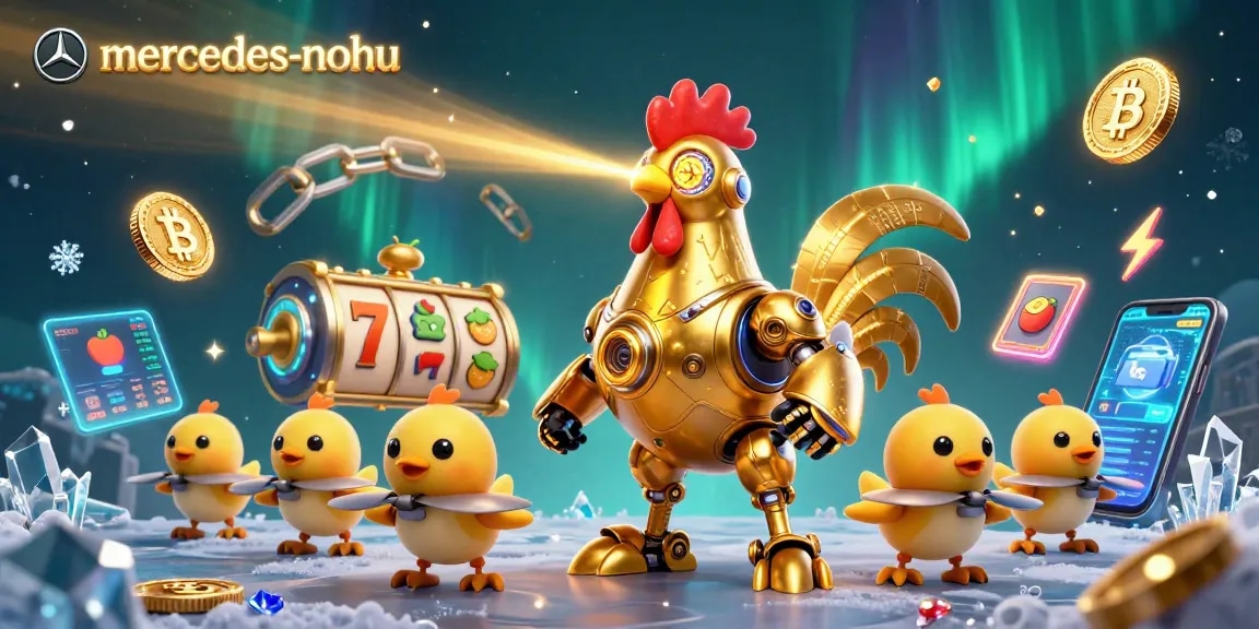 Experience winning spins at mercedes-nohu with vibrant slot symbols and cryptocurrency elements.