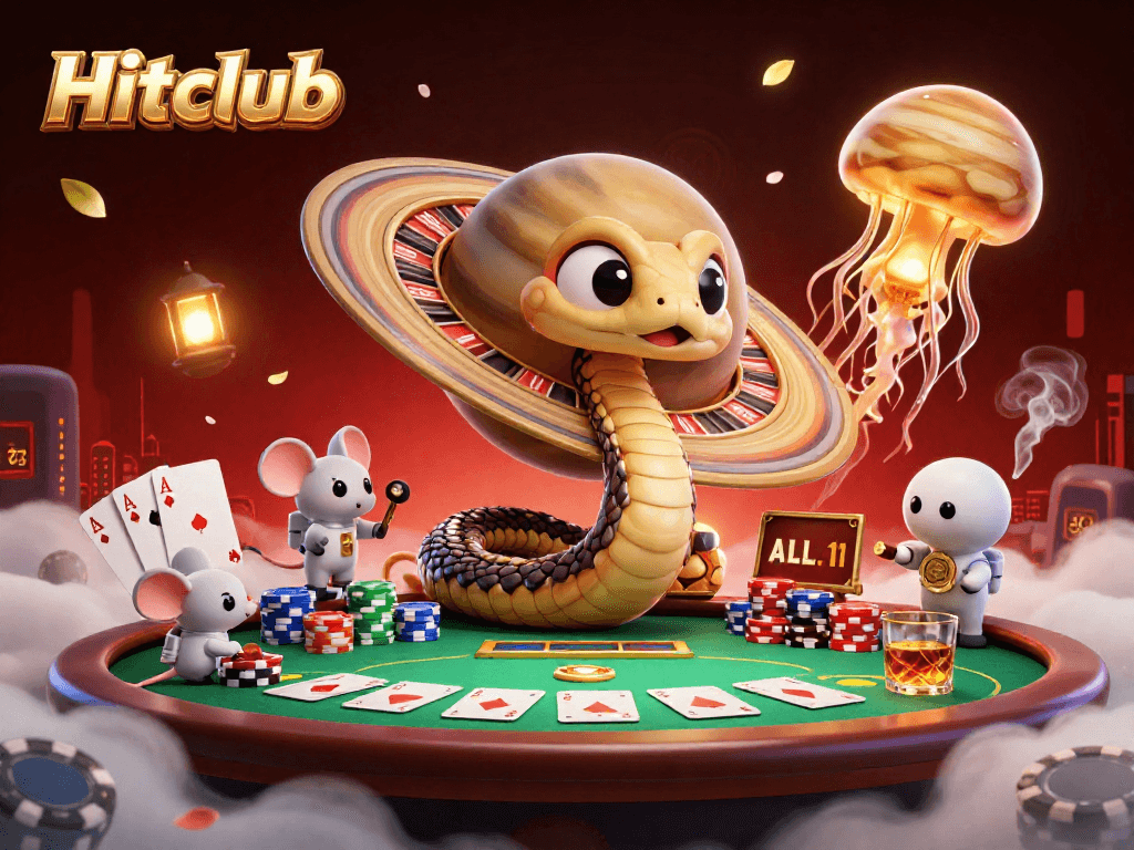Hitclub invites players to experience cosmic gambling with unique characters and vibrant casino action.