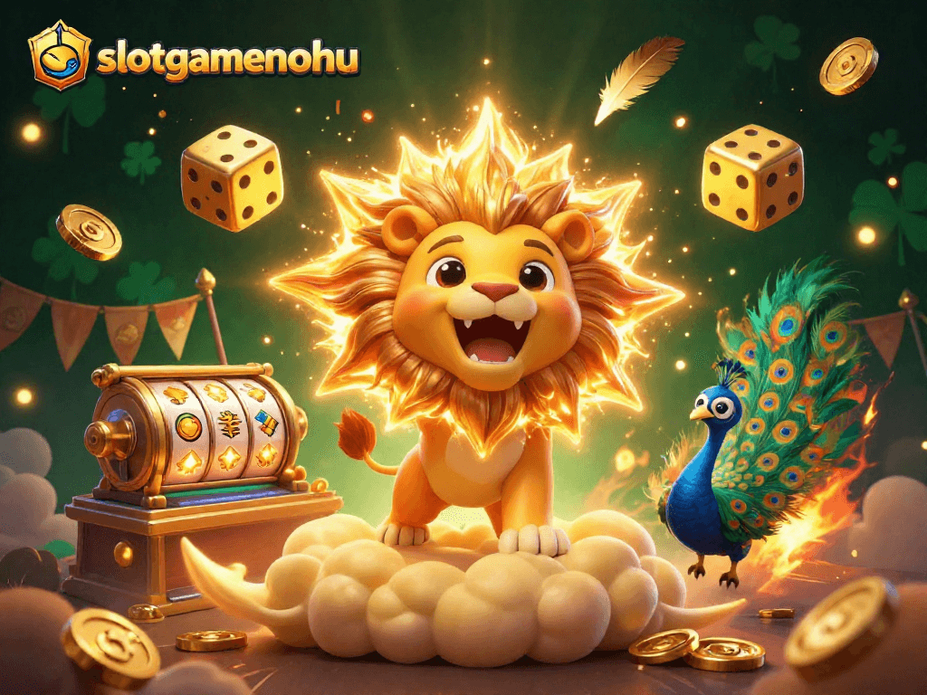 Experience thrilling jackpots with slotgamenohu in this vibrant 3D casino illustration.