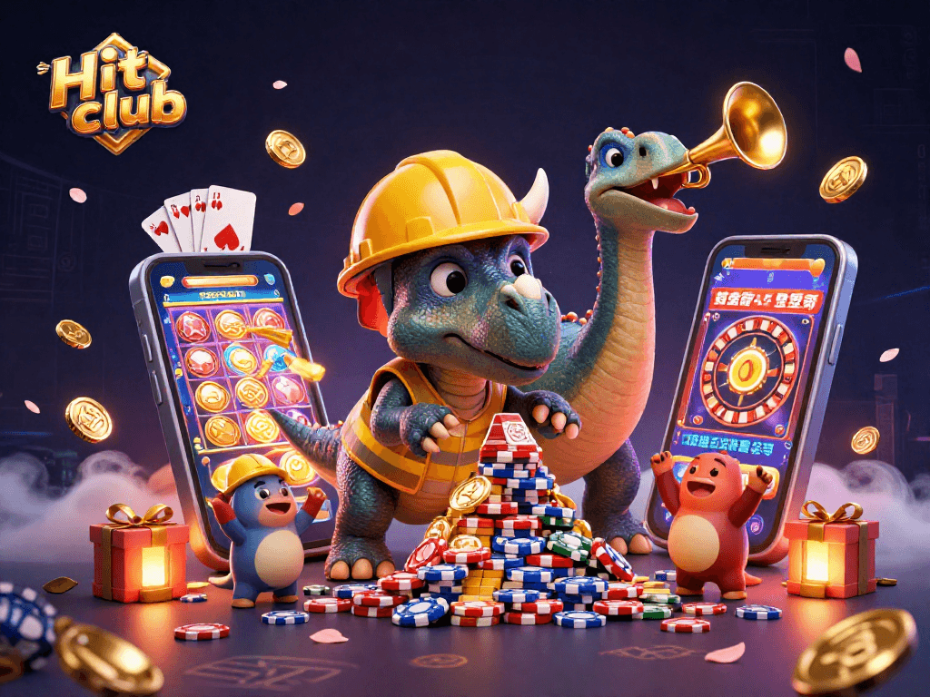 Celebrate winning moments at Hit club with vibrant 3D casino action scenes, showcasing excitement and fun.