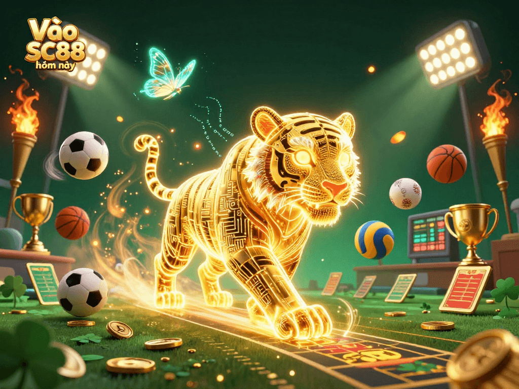 Experience Vào SC88 hôm nay with vibrant casino visuals featuring dynamic sports elements.