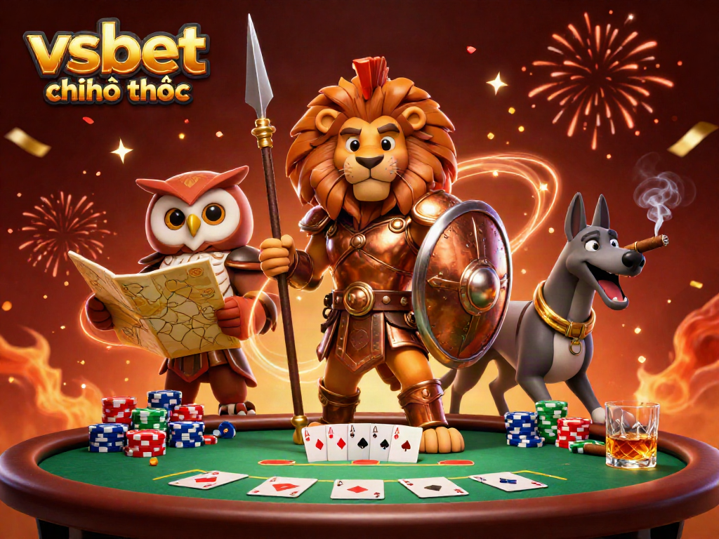 Engage with riveting gameplay at vsbet chính thức with vibrant 3D casino characters and a dynamic atmosphere.