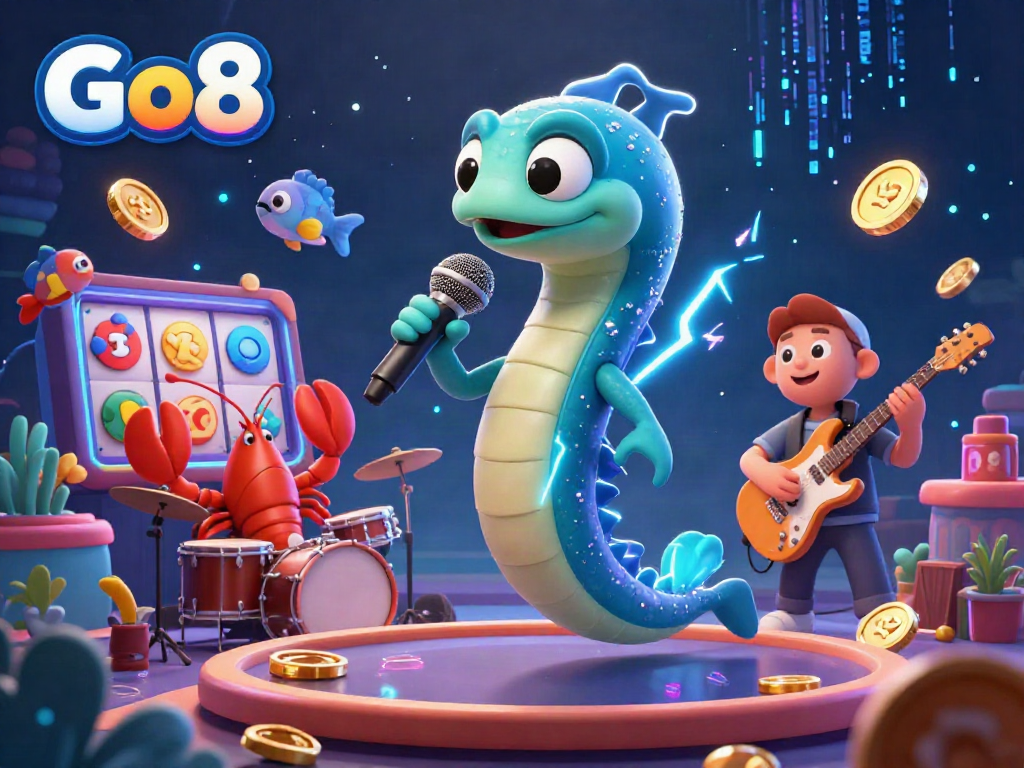 Experience the vibrant Go8 underwater casino with dynamic characters and exciting gaming elements.