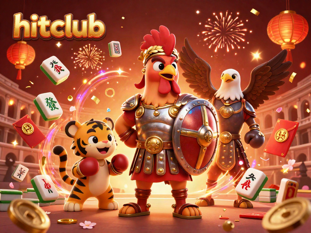 Experience the thrilling action of hitclub in a vibrant 3D illustration, showcasing engaging game elements and dynamic characters.