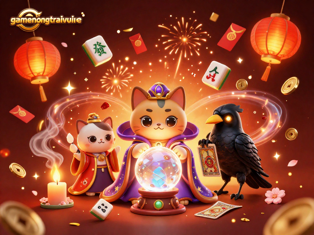 Engage with gamenongtraivuive through vibrant 3D casino elements and mystical characters.
