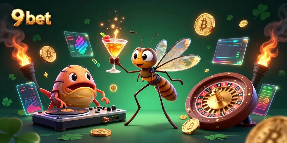 Experience exciting gameplay at 9 bet with this vibrant 3D casino scene featuring unique characters.
