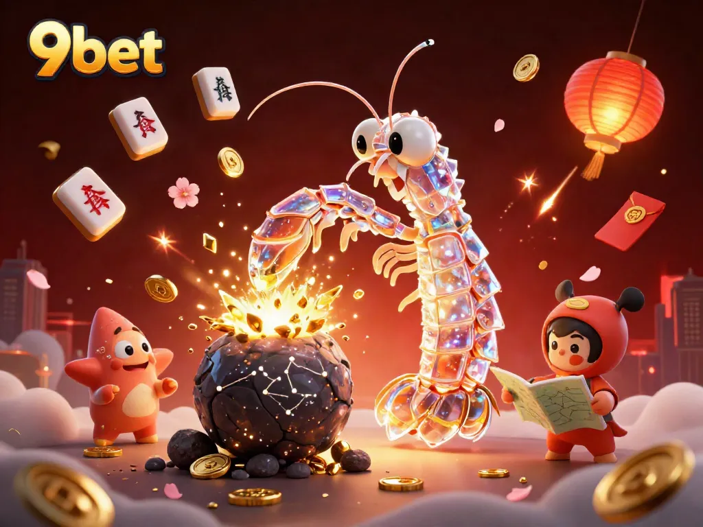 Experience the excitement of 9bet with a vibrant 3D casino scene featuring engaging characters and elements.