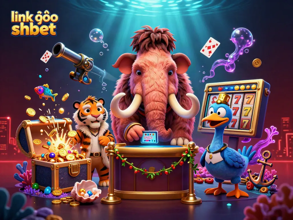Experience excitement with the link vào shbet scene featuring vibrant casino elements and characters.