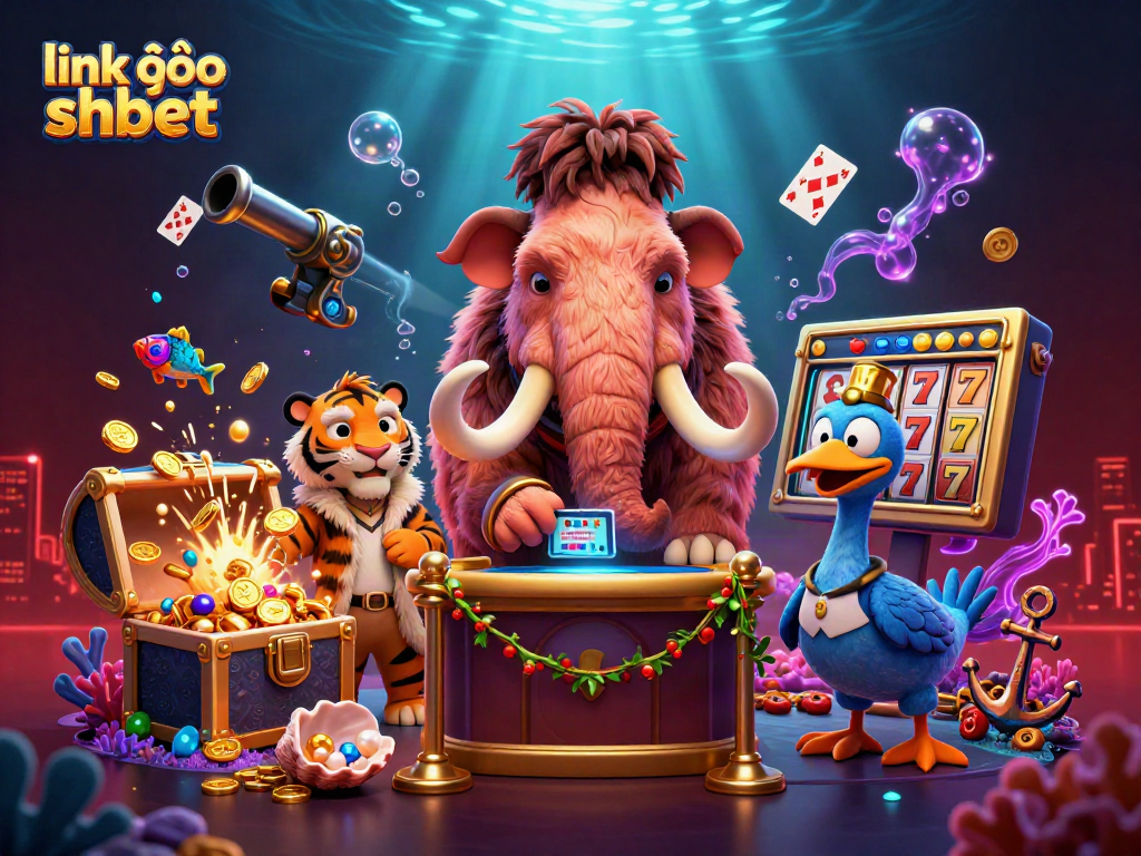 Experience excitement with the link vào shbet scene featuring vibrant casino elements and characters.
