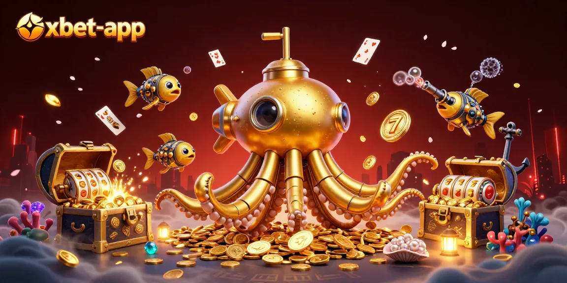 Engage with the oxbet-app as it showcases a vibrant underwater scene filled with golden treasures.