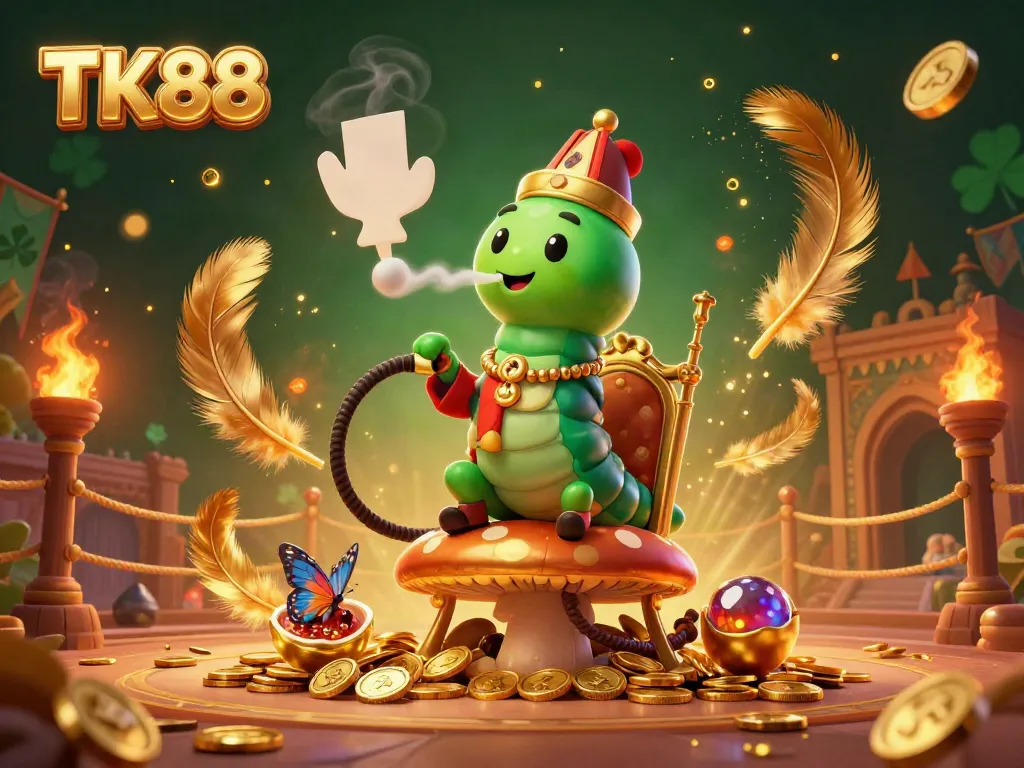 Engage with TK88 at an extravagant casino setting, showcasing characters and vibrant game elements.