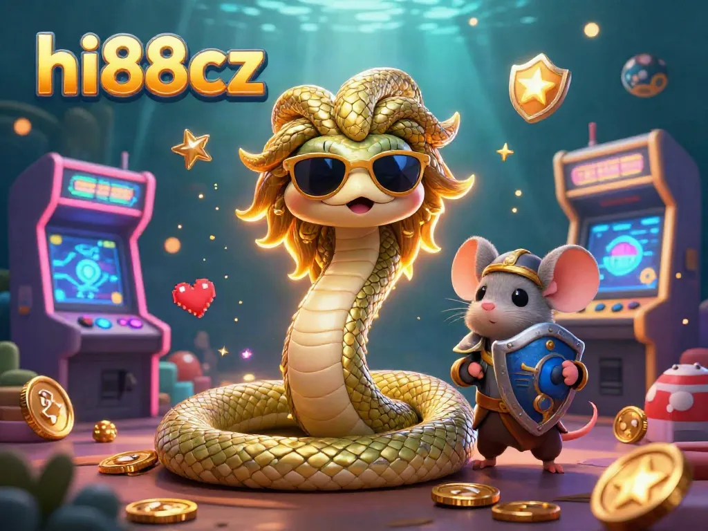 Engage in thrilling gameplay at hi88cz with Medusa and a warrior mouse surrounded by dynamic casino elements.