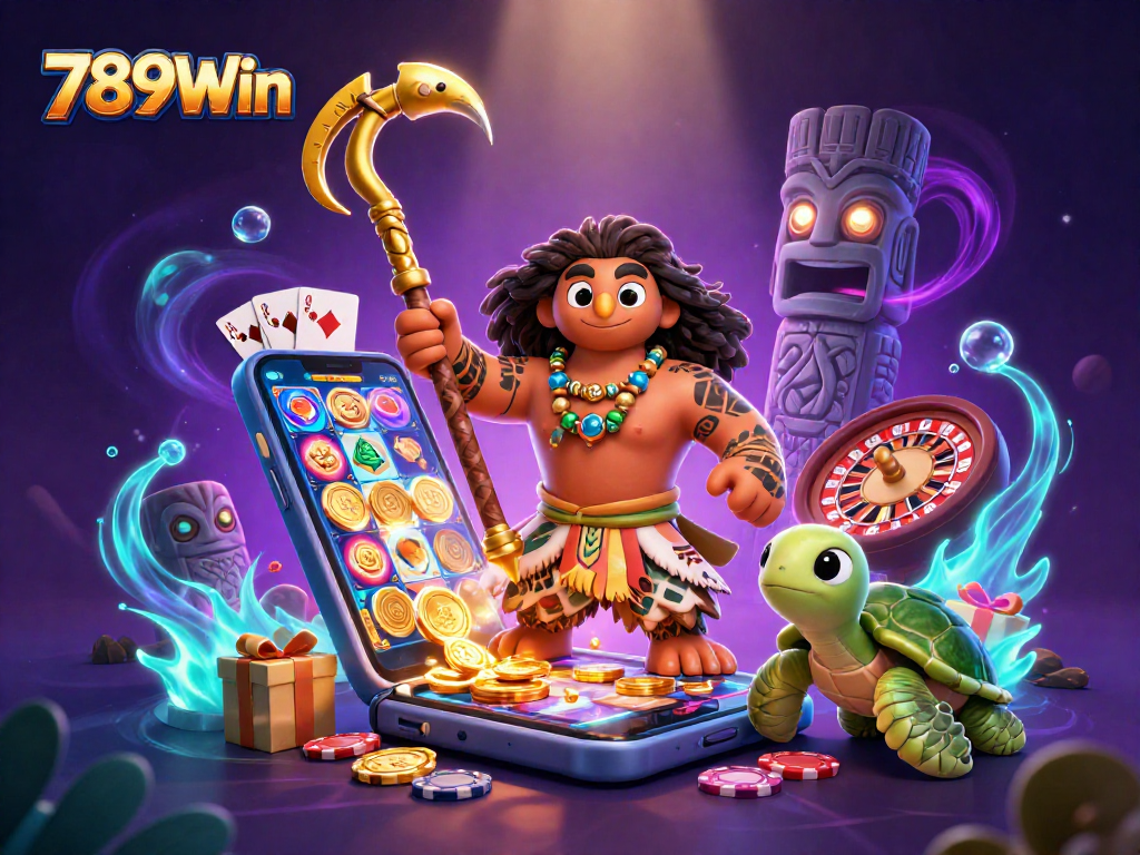 Experience the thrill of winning big with 789Win's vibrant casino scene featuring dynamic characters and exciting games.