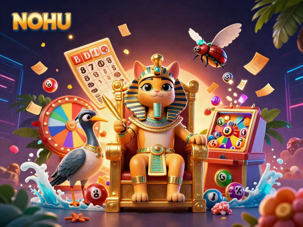Experience thrilling jackpots with NOHU's vibrant lottery and casino elements