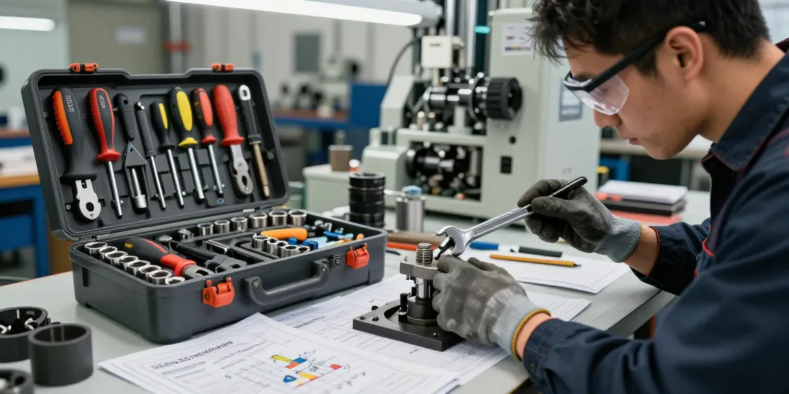 Technician using beta tools on machinery in a professional workshop setting.