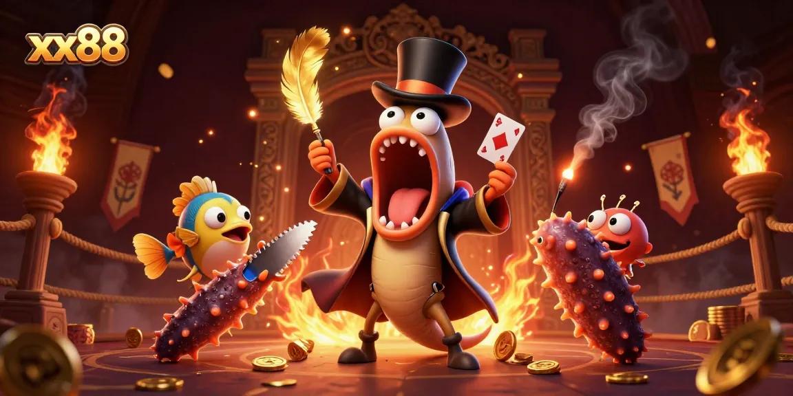 Engage with thrilling xx88 casino action featuring vibrant characters in a magic performance surrounded by betting elements.