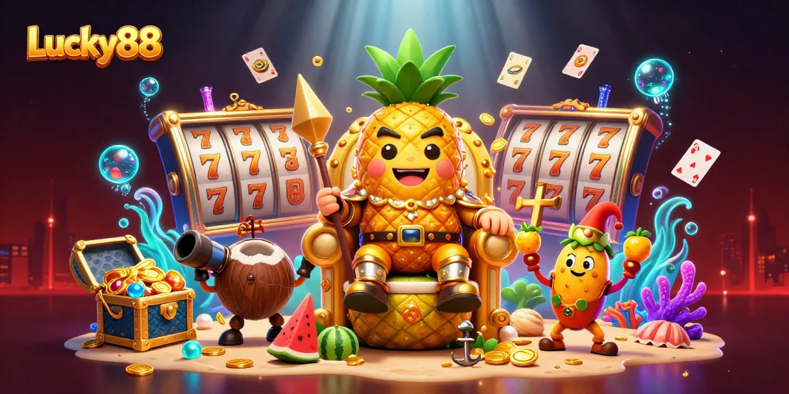 Engage with the thrilling Lucky88 slot adventure featuring dynamic casino elements and vibrant characters.