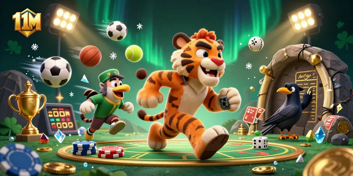 Engage in thrilling gameplay at 11M's prehistoric casino, featuring unique characters and dynamic elements.