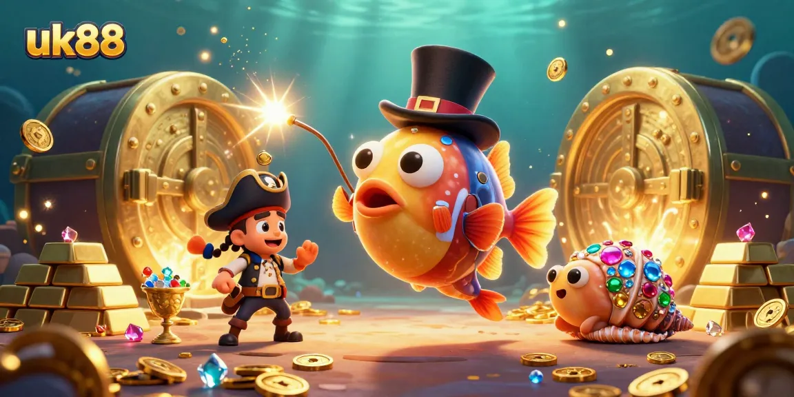 Engage with uk88's thrilling underwater casino, attracting coins and treasures through deep-sea adventure.