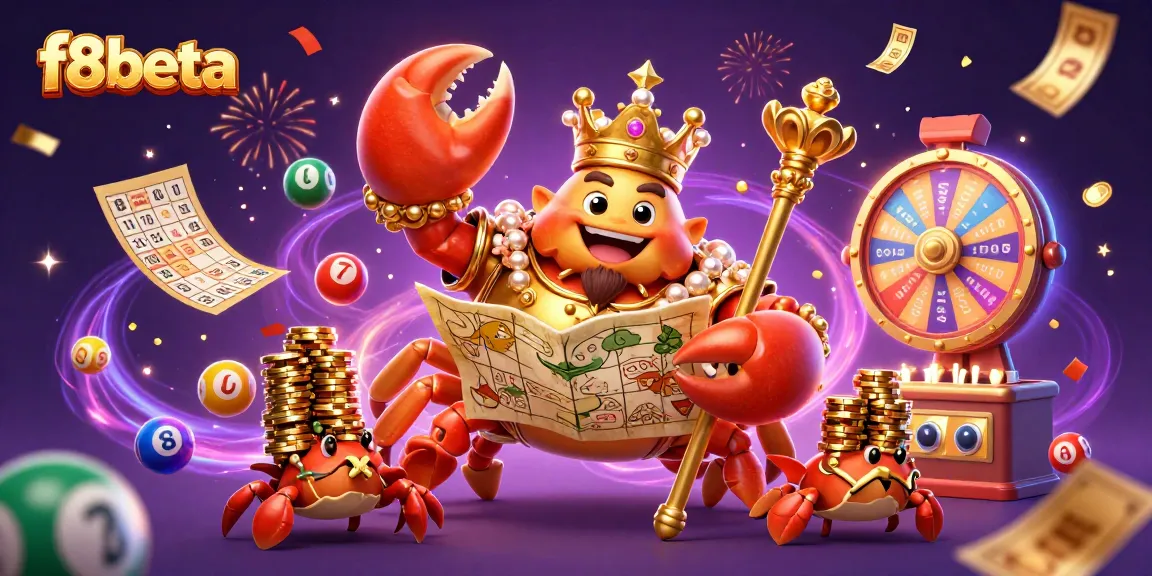 Experience the heart of f8beta's lottery excitement with vibrant colors and dynamic characters.