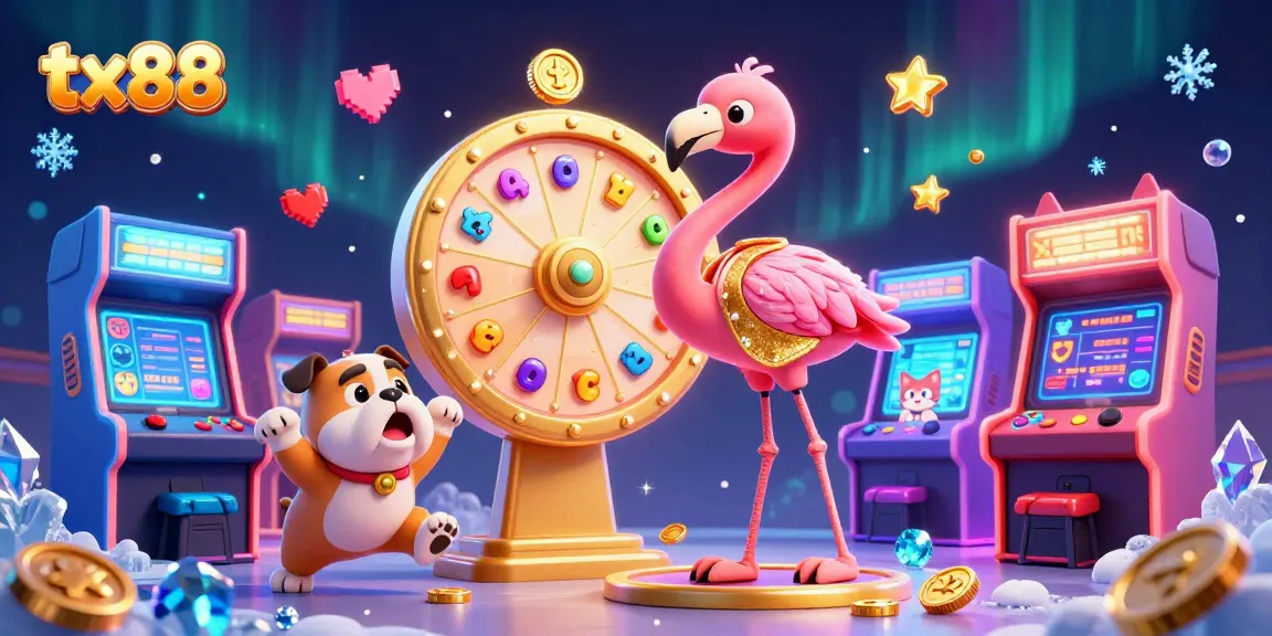 Engage with the exciting world of tx88 as cartoon characters come alive in a vibrant casino atmosphere.