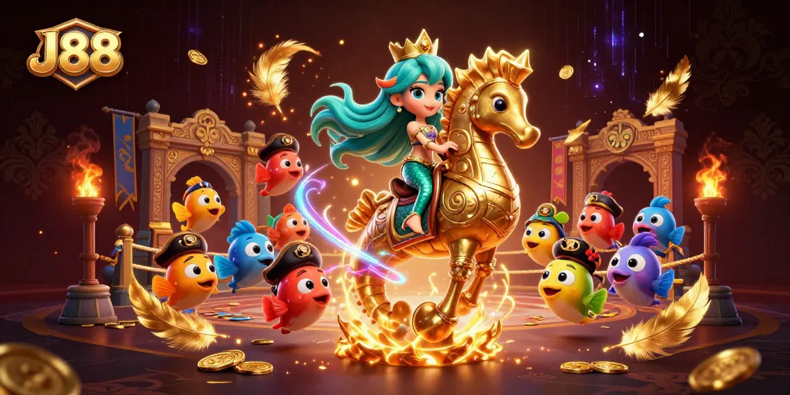 Experience thrilling moments at J88 with colorful characters and a dynamic casino backdrop.