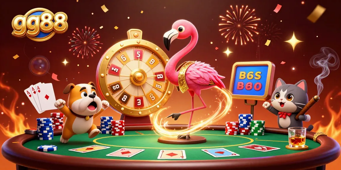 Spin the giant prize wheel with gg88 for exciting winnings and colorful poker elements!